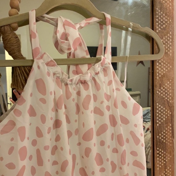 🩷 Pink Lily halter maxi dress - Picture 3 of 5